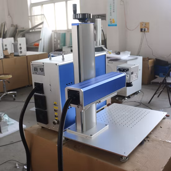 2023 Neues Design 10 W/20 W/30 W/50 W/100 Watt Mini tragbare Metallfaser/CO2 UV Raycus/Max/Ipg Jpt/Mopa Laser Marker Graveur Ätzmarkierungsmaschine Preis